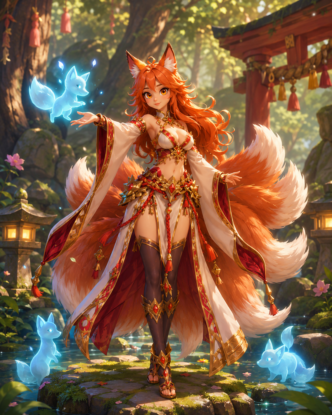 Female Kitsune spirit caller