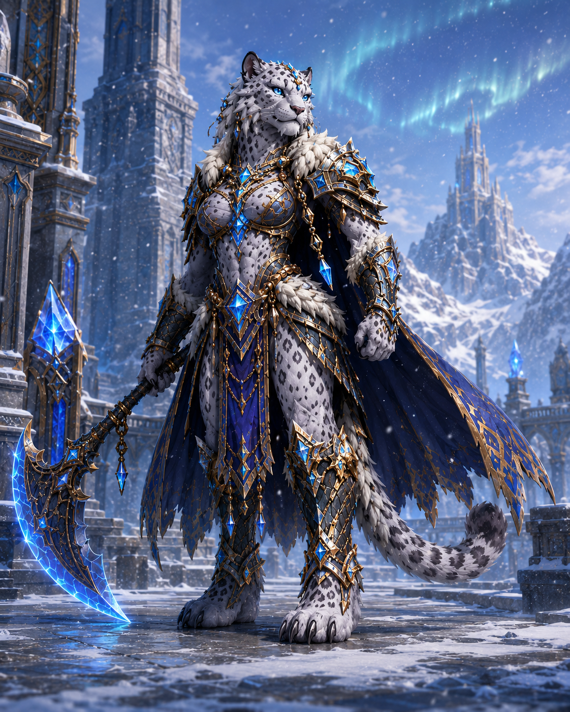 Female Rajkani warrior character art